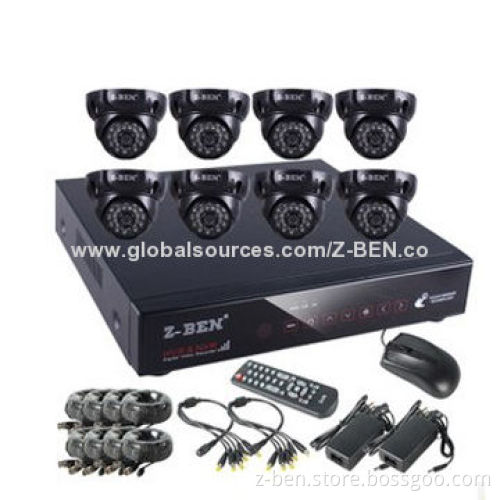 CCTV H.264 DIY DVR Kit with 8-channel DVR, 8 Cameras and 1/3-inch Color Sony/Sharp CCD